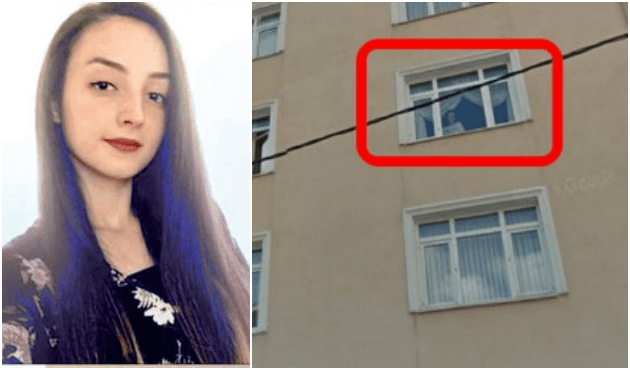 Çöken binanın penceresindeki kız enkaz altında!