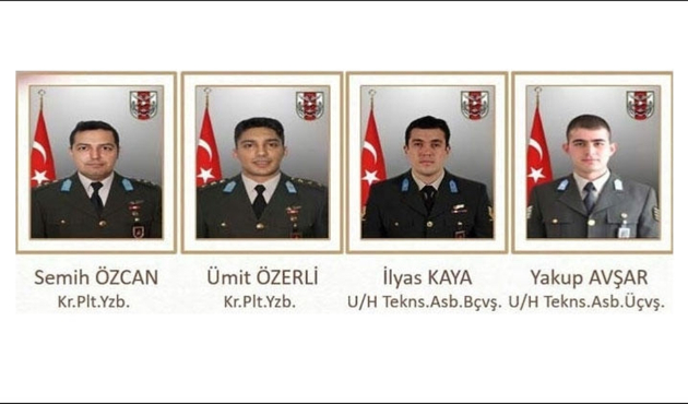 Şehit askerlerimizin isimleri belli oldu...