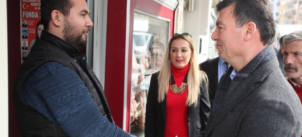 Aydın'da MHP’li Ümmet Akın, Aydın’da esnaflarla buluştu