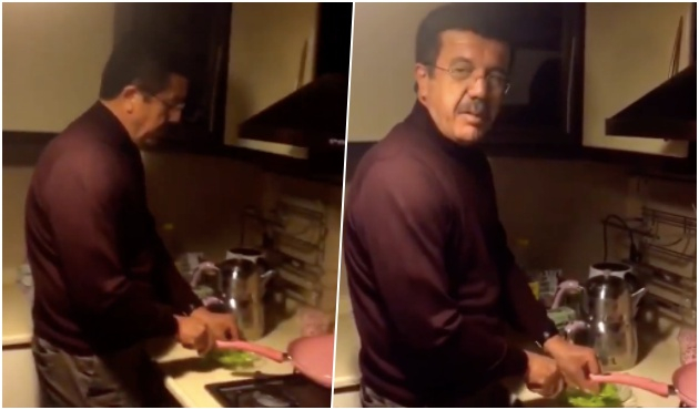 Nihat Zeybekci öğrenci evinde menemen yaptı!