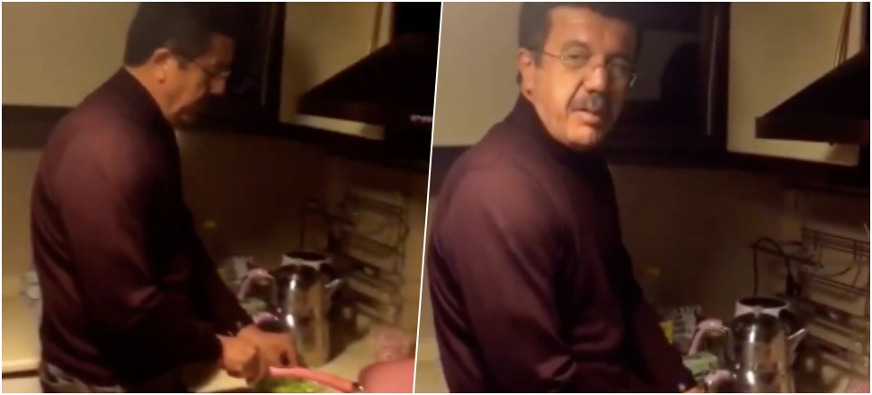 Nihat Zeybekci öğrenci evinde menemen yaptı!