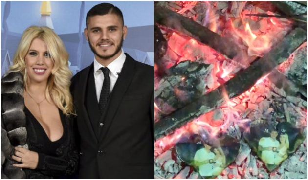 Wanda Nara, Icardi'nin fotoğraflarını ateşe verdi!