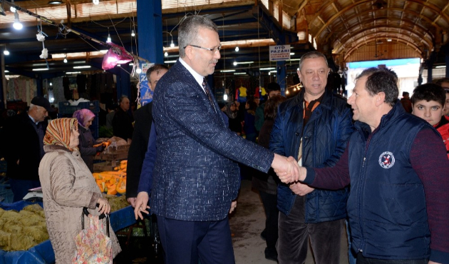 Bursa'da Başkan Ali Özkan’dan pazar yeri ziyareti