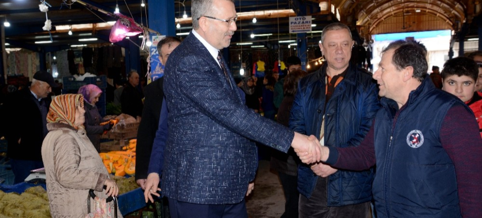 Bursa'da Başkan Ali Özkan’dan pazar yeri ziyareti