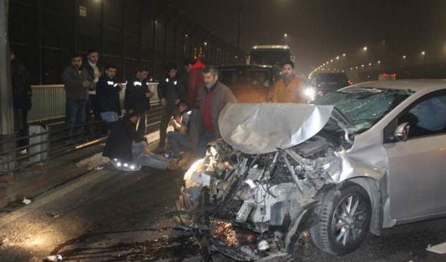 Kazaya müdahale sırasında bir kaza daha!