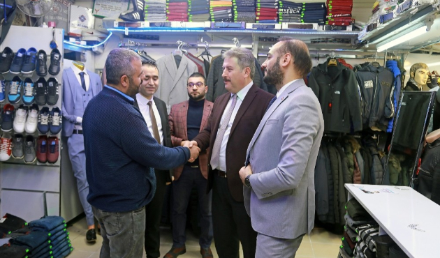 Kayseri'de Başkan Mustafa Palancıoğlu Hunat Çarşısında