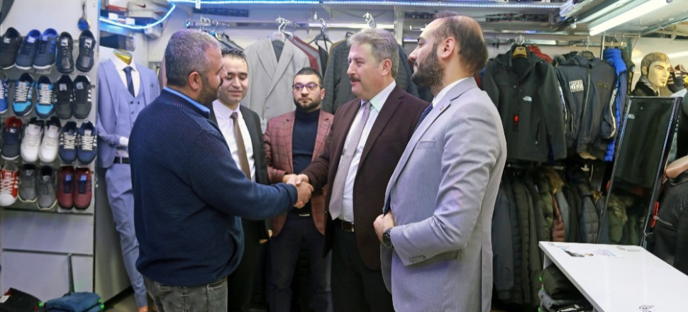 Kayseri'de Başkan Mustafa Palancıoğlu Hunat Çarşısında