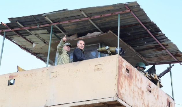 Şırnak Valisi Mehmet Aktaş, Irak ve Suriye sınırında incelemelerde bulundu