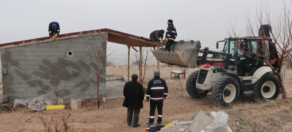 Nevşehir Kapadokya’da kaçak yapı yıkımları sürüyor