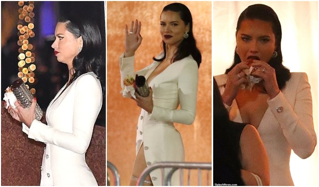 Adriana Lima ayrılık sonrası kendini hamburgere verdi!