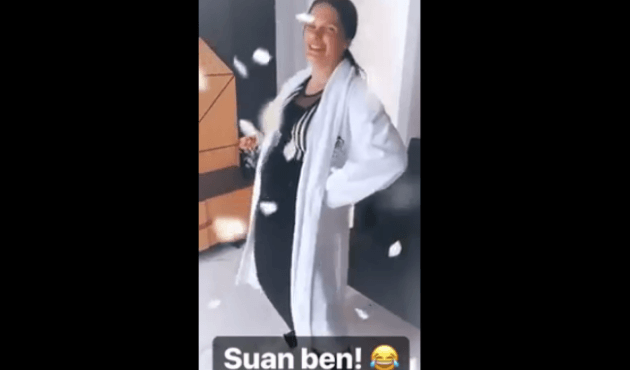 Almeda Abazi'den olay yaratan hamile dansı!