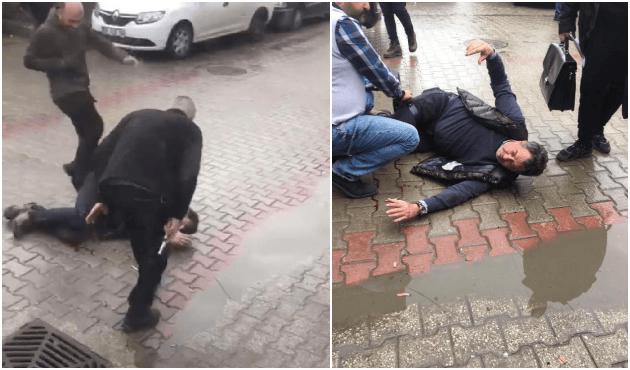 Tapuda dehşet! Biri tabancayla vurdu, diğeri tekmeledi...