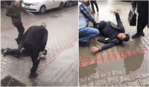 Tapuda dehşet! Biri tabancayla vurdu, diğeri tekmeledi...
