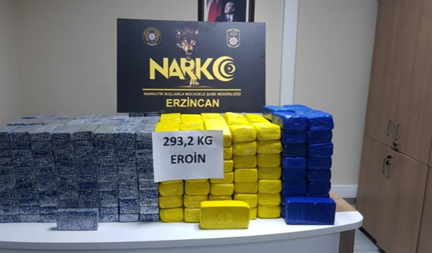 Erzincan'da 293 kilo eroin yakalandı...