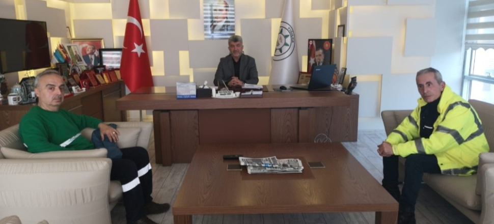 Düzce'de Başkan Muzaffer Yiğit’e çimento fabrikası yetkililerinden ziyaret