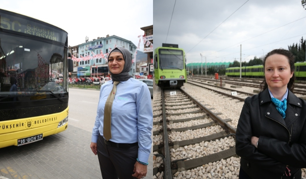 Şehir içi ulaşımın kadın şoförleri...