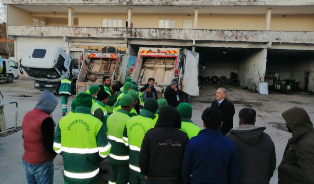 Adıyaman'da Abdulkadir Kırmızı temizlik işçileriyle görüştü