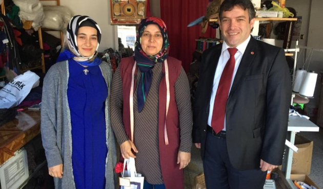 Muğla'da Başkan Harun Sağır kadın esnafları ziyaret etti