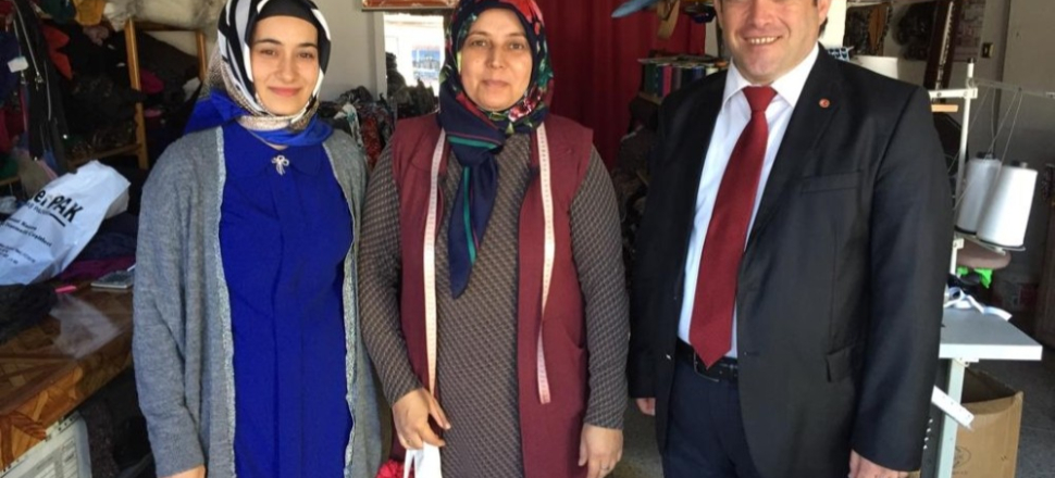 Muğla'da Başkan Harun Sağır kadın esnafları ziyaret etti