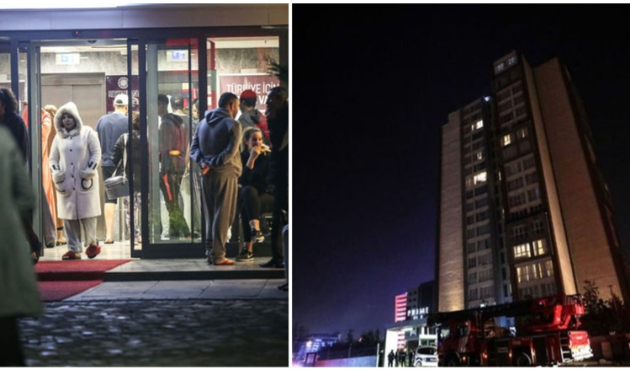 Bağcılar'da 16 katlı otelde yangın paniği!