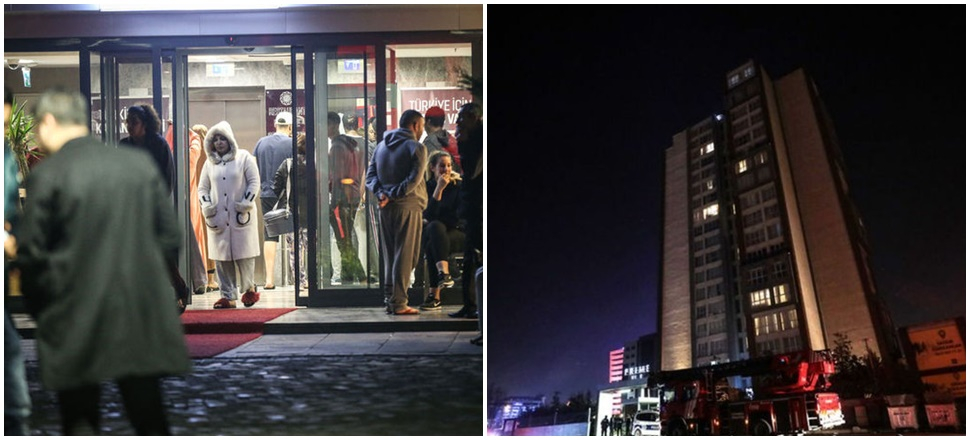 Bağcılar'da 16 katlı otelde yangın paniği!