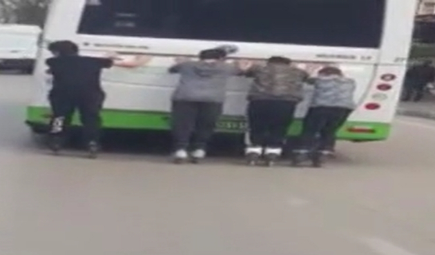 Patenli çocuklar kazaya davetiye çıkarttı...