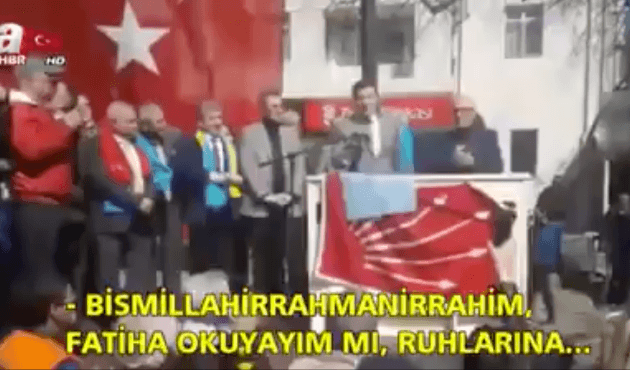 CHP Erdek adayı Fatiha Suresi ile dalga geçti!