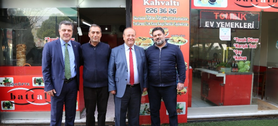 Aydın'da Başkan Mesut Özakcan ESKO İş Hanı esnafını ziyaret etti