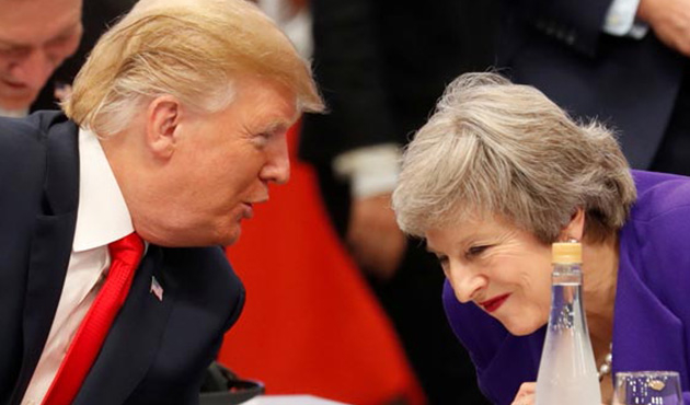 Trump'tan May'e şok gönderme!