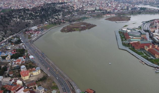 Katenersiz tramvay hattı havadan görüntülendi!