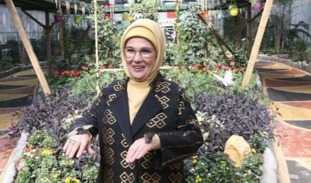 Emine Erdoğan Tropik Kelebek Bahçesi'ne konuk oldu!