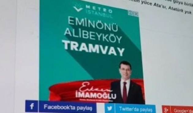 Ekrem İmamoğlu yapılmış tramvay hattını vaat etti!
