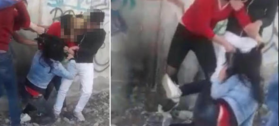Tekme tokat dövüp o anları kaydettiler...