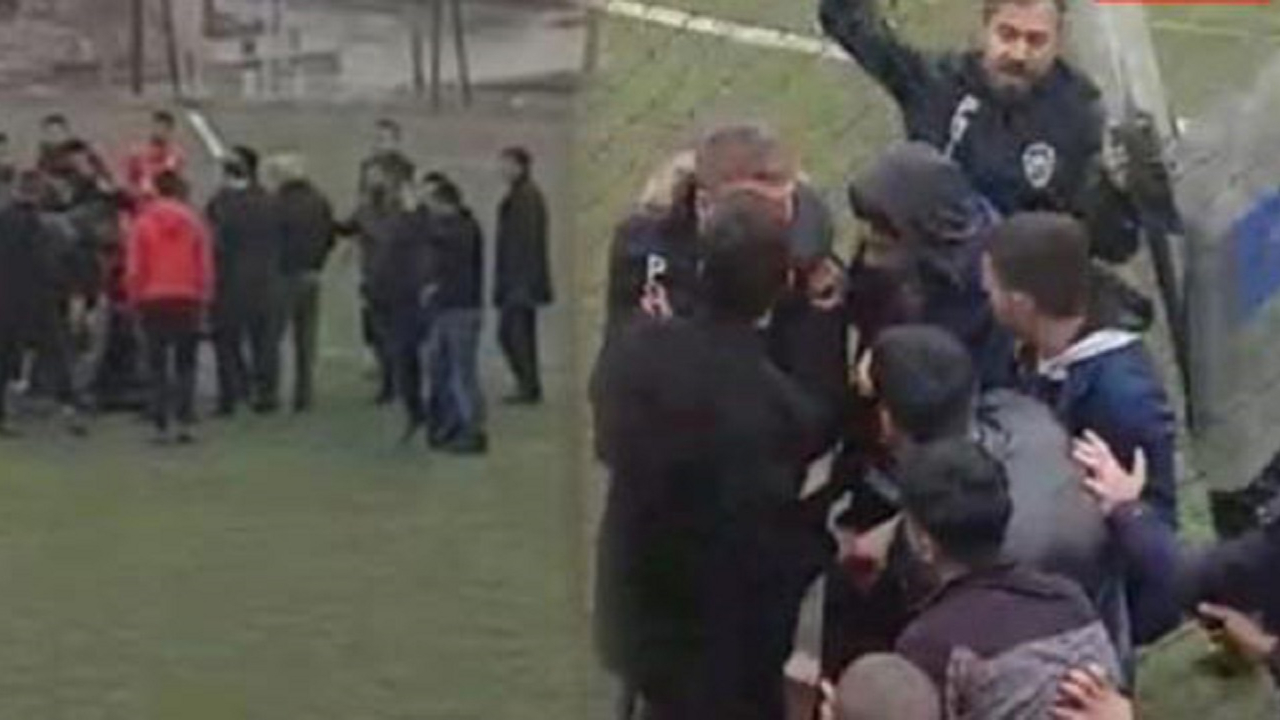 Futbol maçında kaymakam, kaymakama saldırdı!