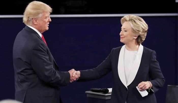 Trump ile Clinton 2'nci raunda çıktı: Münazara öncesi şok basın toplantısı!