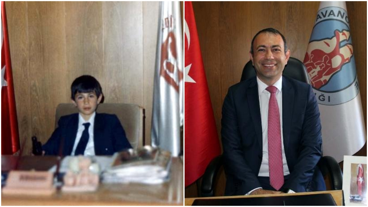23 Nisan'da poz verdiği koltuğa başkan olarak oturdu!