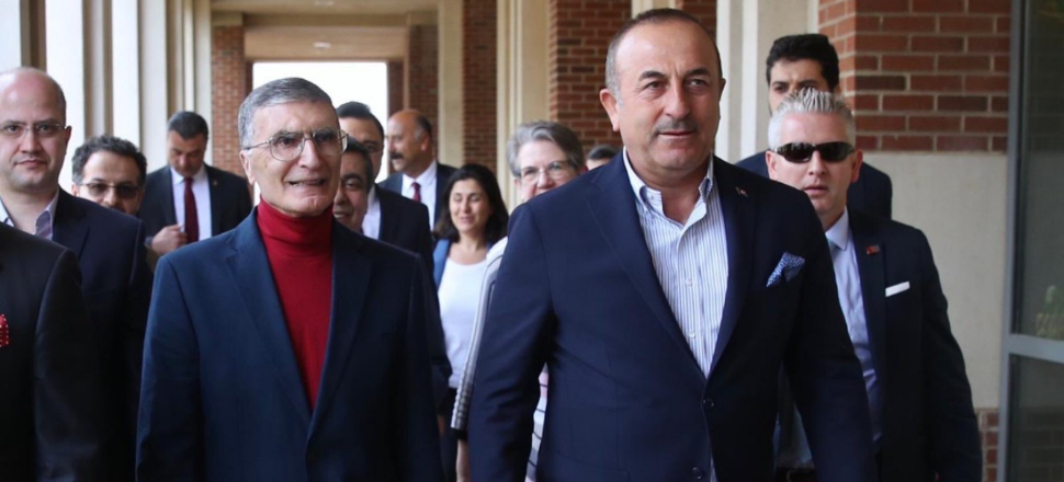 Bakan Çavuşoğlu ABD'de Aziz Sancar ile görüştü!