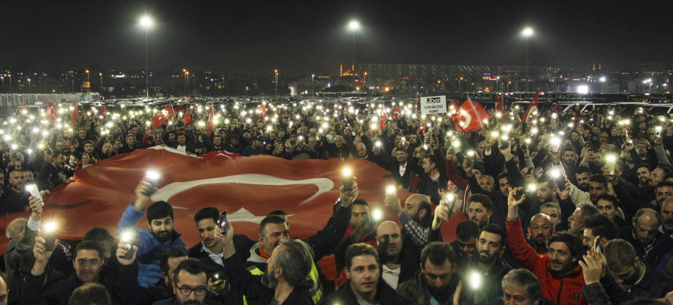 İstanbul'da UBER sürücülerinden eylem...