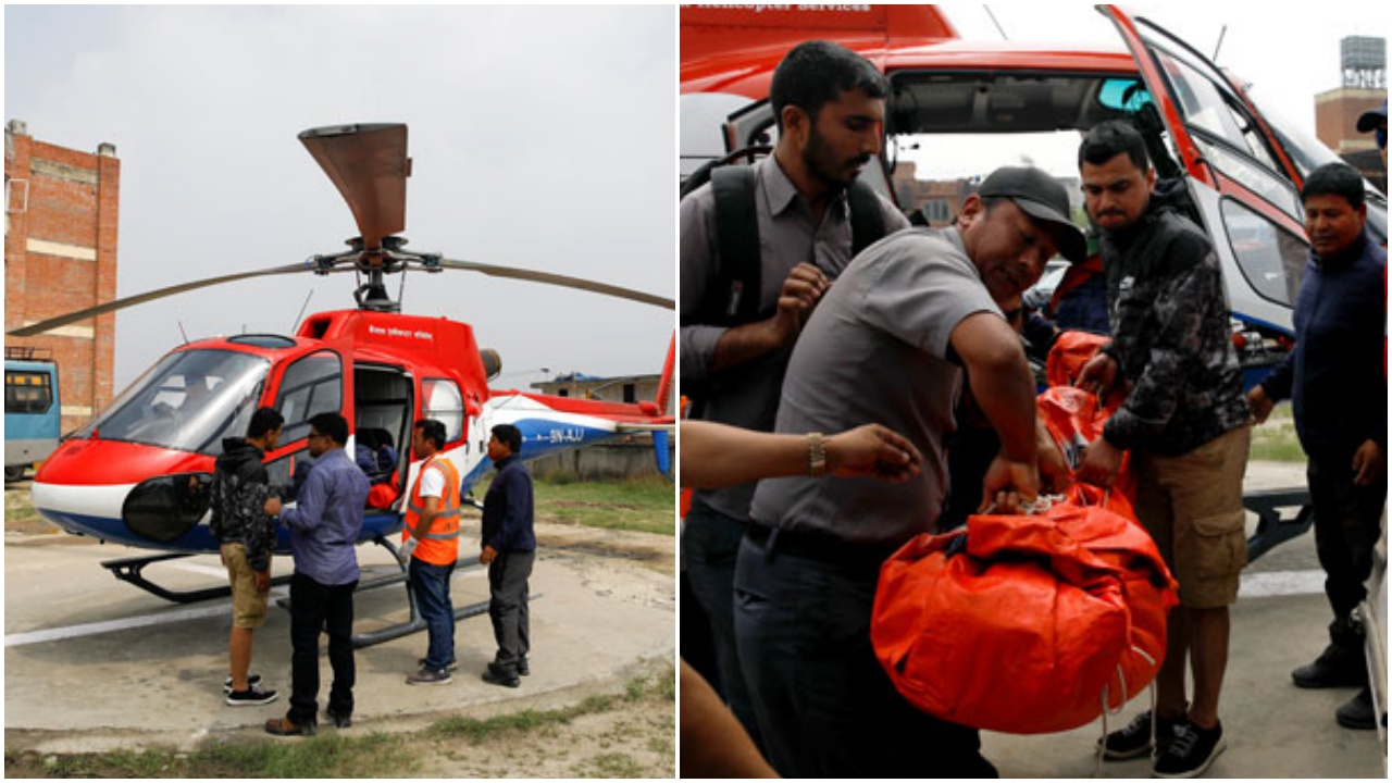 Yolcu uçağı pistteki helikoptere çarptı!