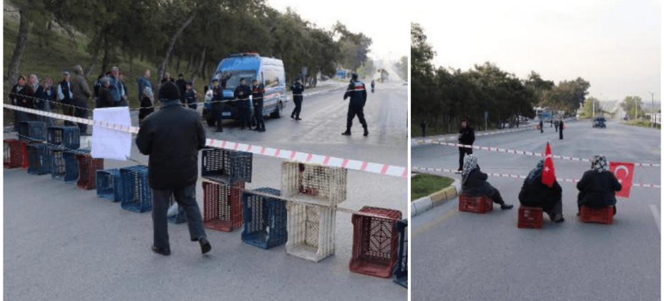 "Burası bizim" deyip karayolunu trafiğe kapattılar