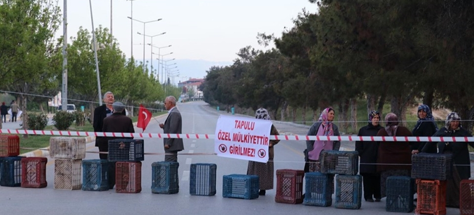 Pamukkale yolunu özel mülk gerekçesiyle kapattılar