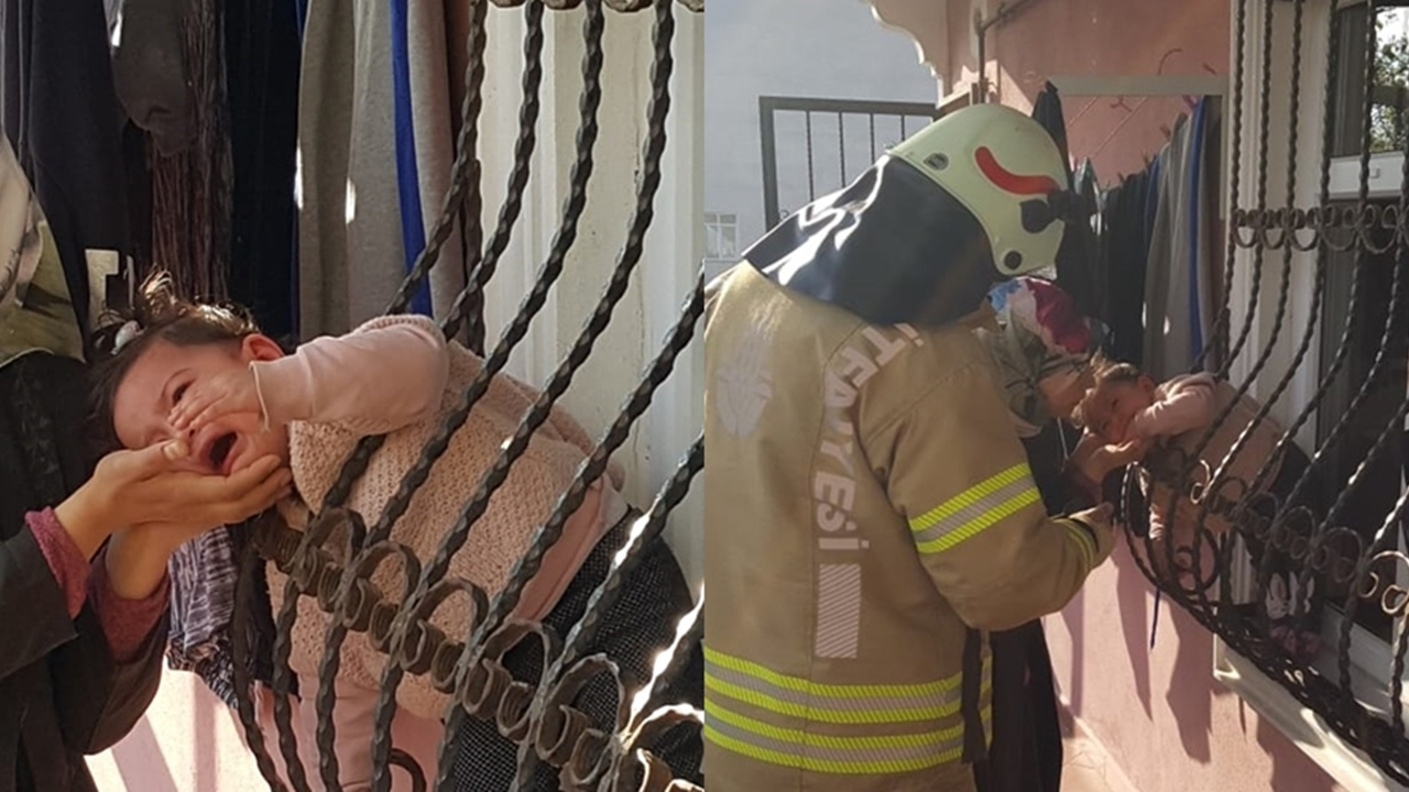 Küçük kızın yardımına itfaiye koştu...