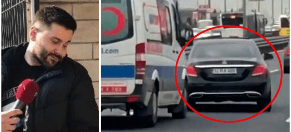 Ambulansın önünü kesip yol vermemişti!