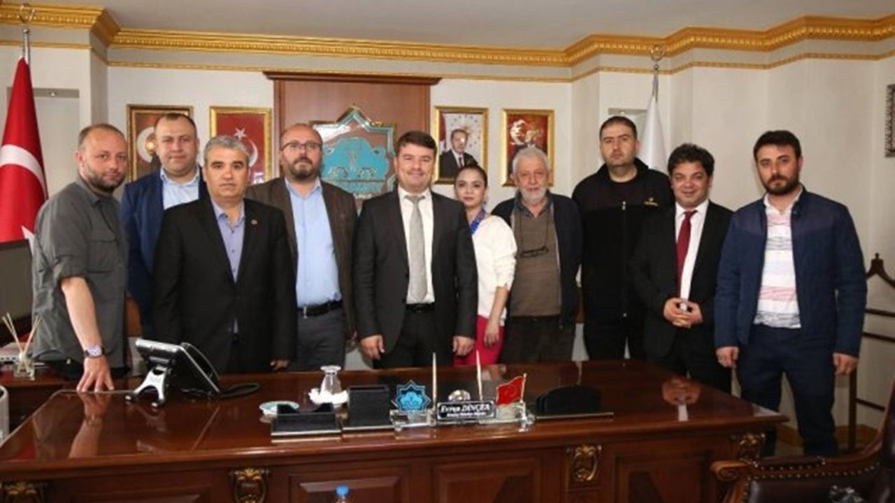 Aksaray'da Gazeteciler Cemiyetinden Evren Dinçer’e ziyaret