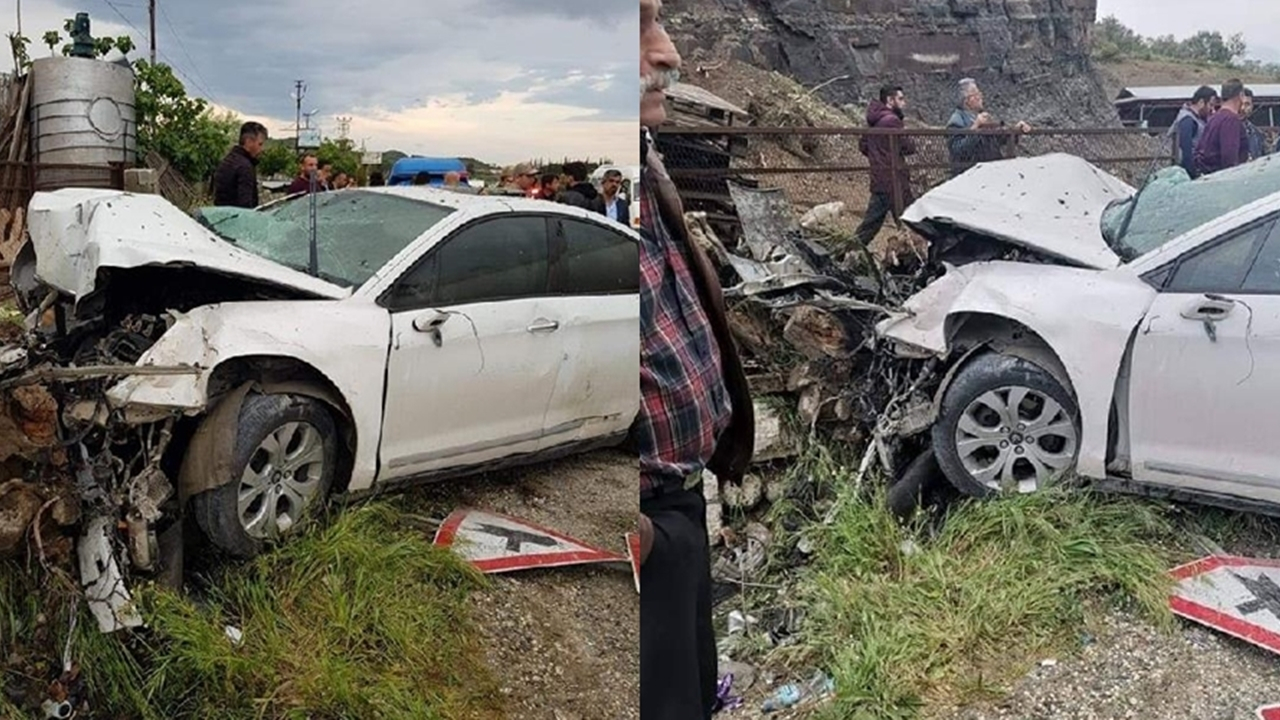 Yol kenarındaki kütüklere çarptı: 2 ölü...