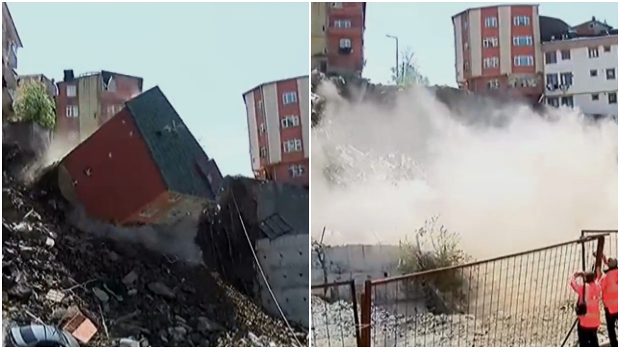Kağıthane'de 4 katlı bina toprağa gömüldü!