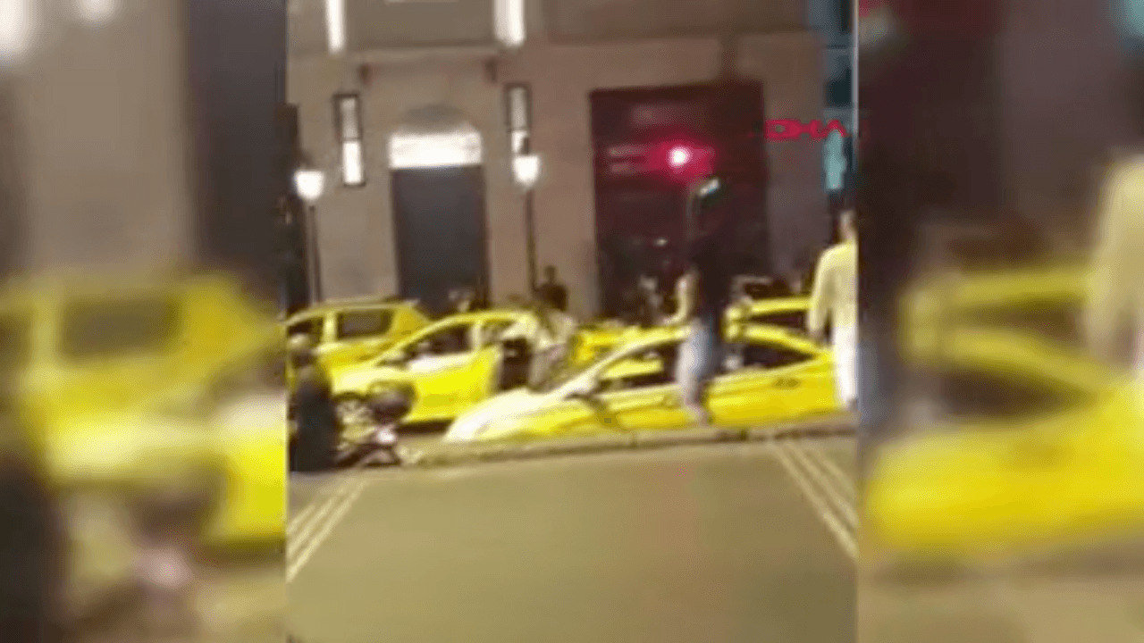 Tarlabaşı'nda laf atan kişi taksiciye sığındı!