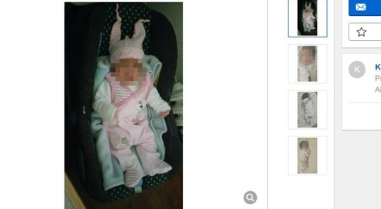 40 günlük bebeğini Ebay'de satmak istedi
