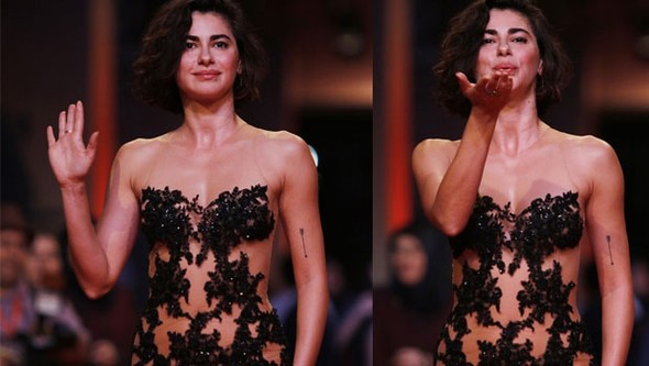 Altın Portakal'a  Nesrin Cavadzade'nin giydiği kıyafet damga vurdu