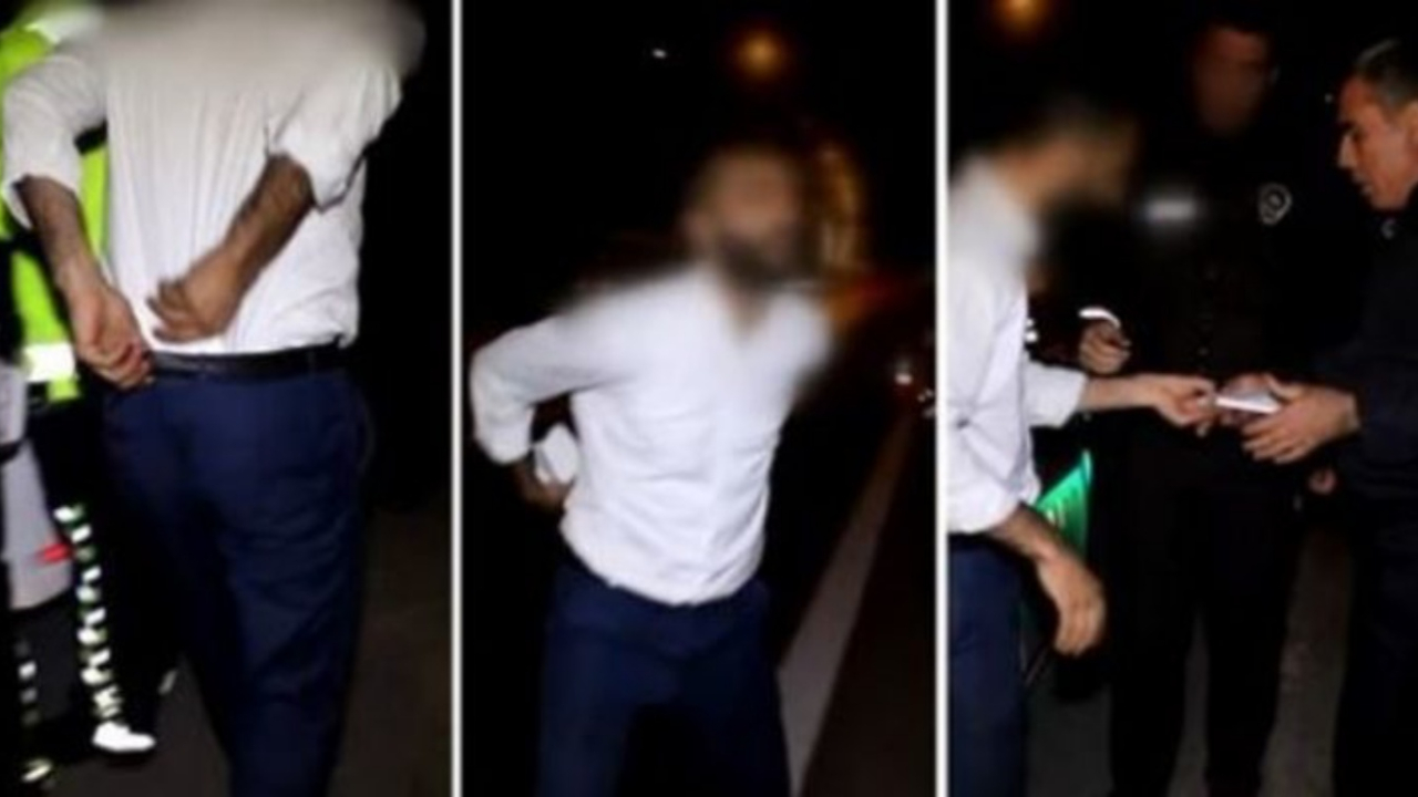 Ceza kesilmesin diye makbuzu kalçasına soktu!